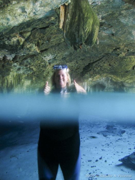 Jill ready to dive.