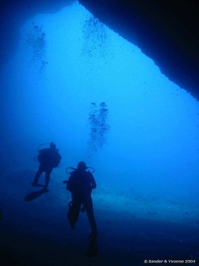 Exit of the cave, Billinghurst Cave, Gozo, 9-6-2004