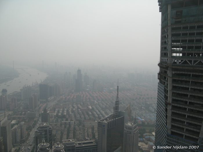 Vanuit de Jinmao toren, Shanghai